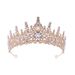Bridal Crown Alloy Hair Accessories Wedding Dress Rhinestone Headband Electroplating Birthday Crown Dinner Wedding Headdress_voghion.com