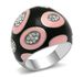 TK263 - High polished (no plating) Stainless Steel Ring with Top Grade Crystal in Clear_voghion.com
