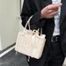 Women's Shoulder Bags Simple Hand-held Woven Bag, Handbag, Bow Tie Storage Basket, Woven Storage, Small Square Bag_voghion.com