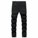 Kid's Clothing Black Stretch Boys' Straight Jeans_voghion.com