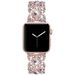 Sobib AppleWatch 8 7 6 SE 5 4 3 seeria nelja kroonlehe lillekujulise metallist teemantkellarihma jaoks_voghion.com