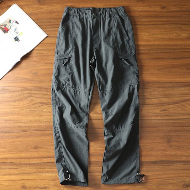 Utomhusarbete för män löst sittande raka ben avslappnade sommarbergsklättringsbyxor, amerikansk vattentät snabbtorkande_voghion.com