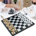 ToysMall 1 Set Medieval Chess Magnetic Board Intellectual Development Golden Silver Color Foldable International Chess Board Game For Family_voghion.com