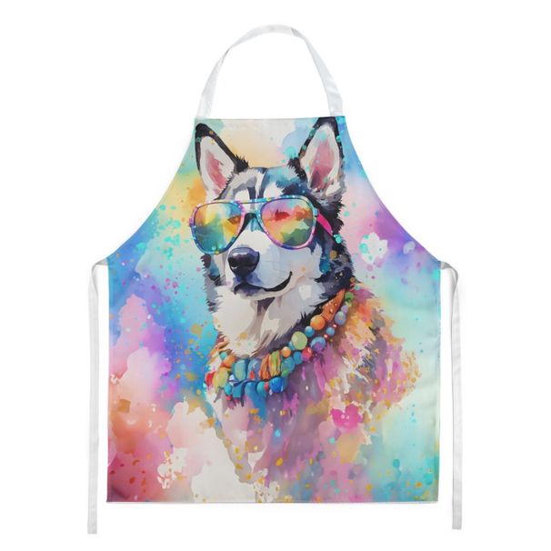 For Baking Server Adult Cooking Men Large Unisex Crafts Gardening Siberian Multicolor Apron Kitchen Women Hippie Dawg_voghion.com