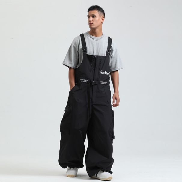 Unisex Waterproof Snow Bib Overalls – Windproof, Breathable Ski Pants With Multi-Pockets For Men & Women_voghion.com