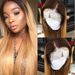 Virgin Brazilian Soft Human Hair 1B#/27# T-Color Long Straight Wigs 13"X4"/13"X6" Deep Parting Swiss Lace Wigs_voghion.com