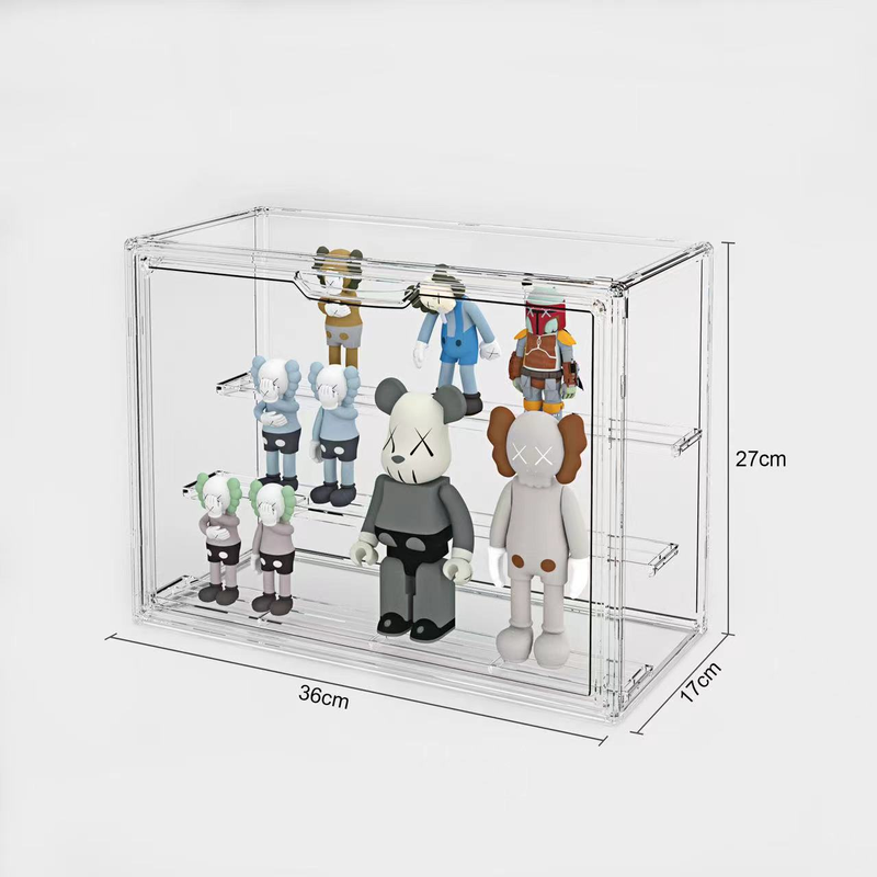 Doorzichtige stapelbare vitrine met deksel - Multifunctionele organizer voor handtassen, geuren en actiefiguren_voghion.com