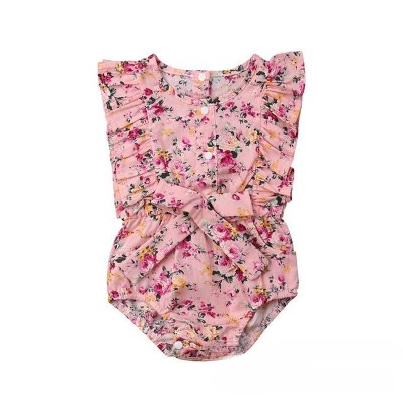 Kinderkleding Baby Romper met bloemenkant_voghion.com