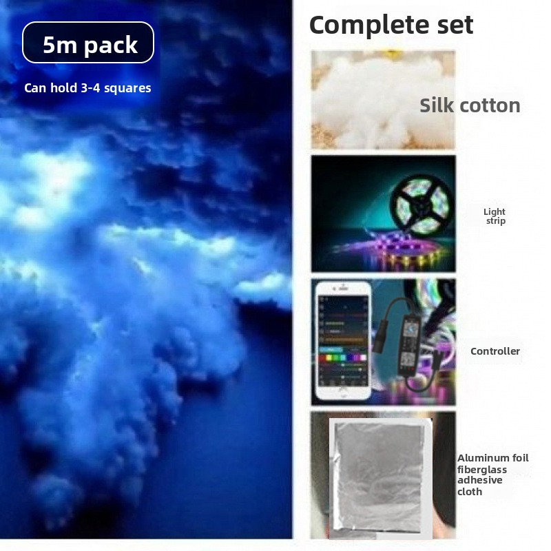 Lampe Nuage d'Orage – Éclairage d'ambiance LED RVB intelligent pour escape rooms, bars et jeux vidéo – Commande vocale, effets DIY, design étanche_voghion.com