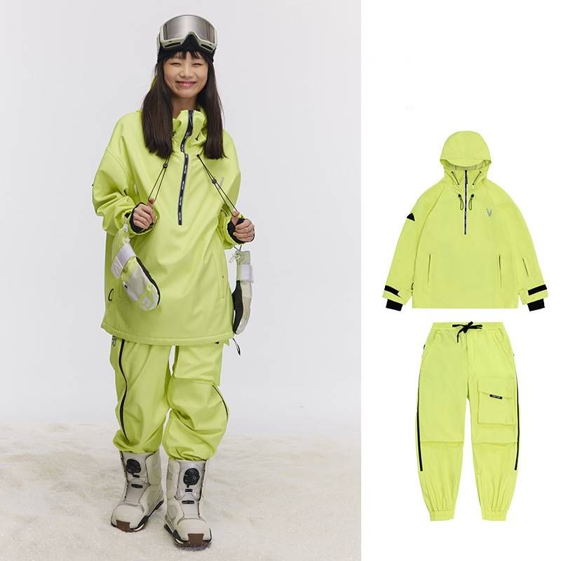 Unisex Ski Jacket & Pants Set - Windproof, Waterproof Snowsuit For Men & Women - Thermal Insulated Fleece Lining For Skiing & Snowboarding_voghion.com