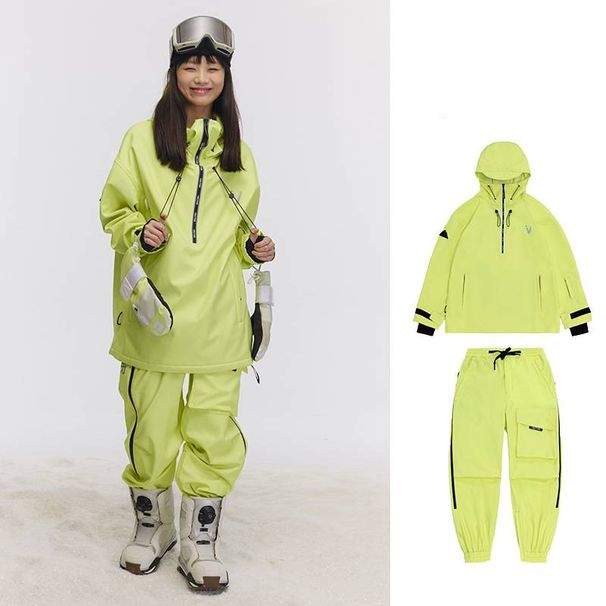 Unisex Ski Jacket & Pants Set - Windproof, Waterproof Snowsuit For Men & Women - Thermal Insulated Fleece Lining For Skiing & Snowboarding_voghion.com