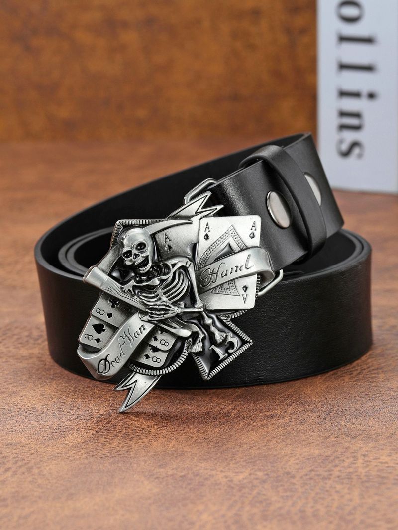 Ceinture gothique Punk en cuir Y2k pour hommes et femmes, boucle en métal, sangle de taille de styliste, pantalon en jean décoratif, tendance_voghion.com