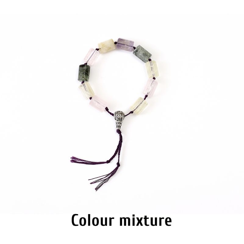 Women's Jewelry Natural Gemstone Hexagonal Column Bracelet Shrink Bracelet 8 11mm Mixed And Mixed Color Bracelet_voghion.com
