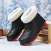 Stivali da neve invernali riscaldati, spessi, alti, in cotone, da uomo, foderati in pile, impermeabili, antiscivolo, caldi, antifreddo_voghion.com