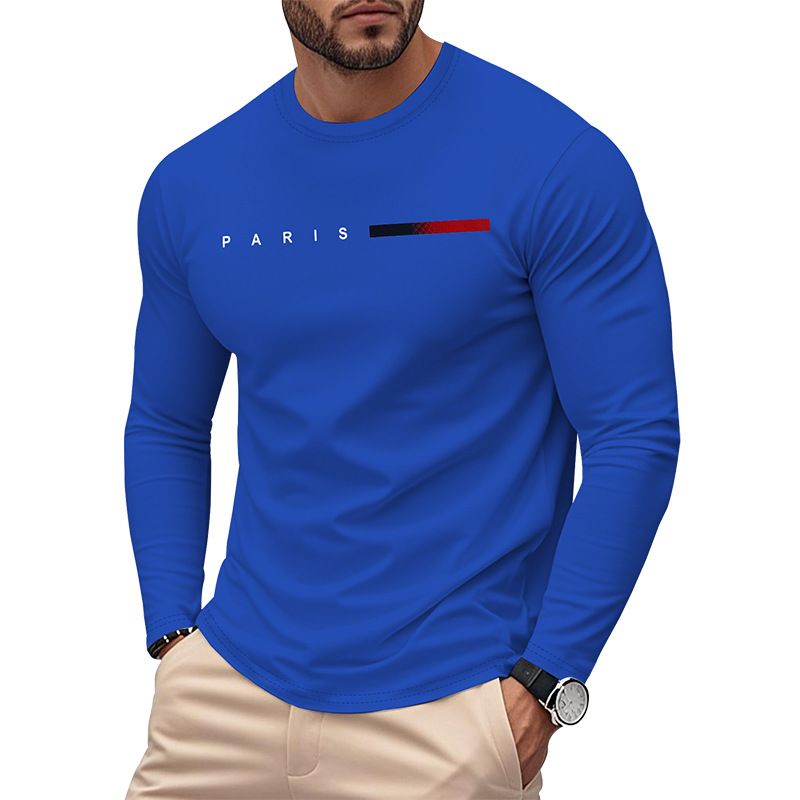 Men's Casual Printed Long Sleeved T Shirt New Tops Hot Selling Bottoming Shirt Trend_voghion.com