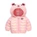 Jaqueta infantil leve com estampa de urso - Casaco de inverno macio e quente para crianças pequenas (80-120 cm) - Lavável à máquina com capuz em várias cores_voghion.com