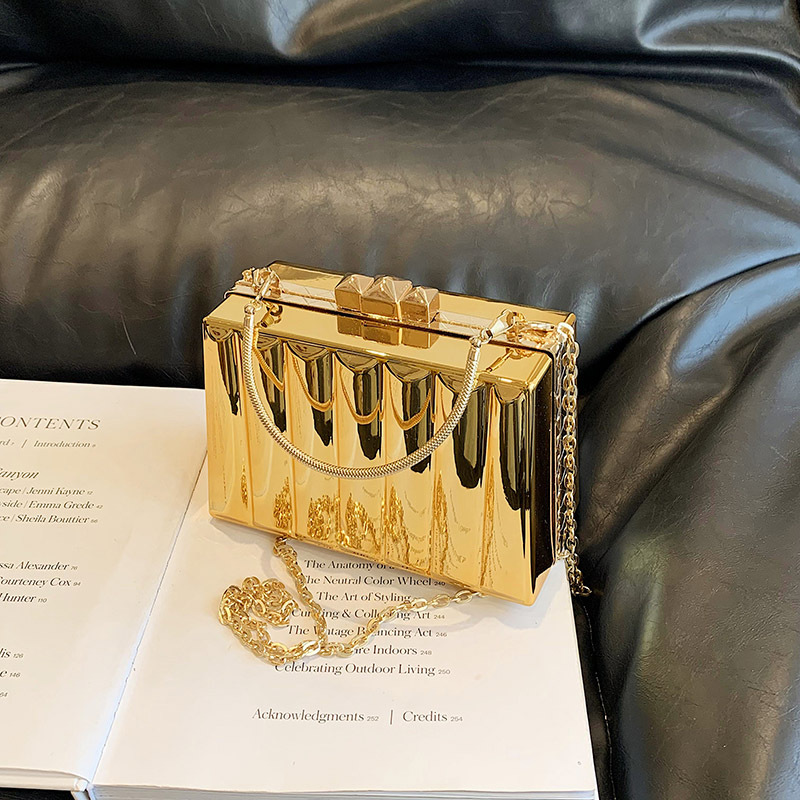 Women's bag, niche, high-end sense, ins handbag, 2023 new acrylic box chain, crossbody small square bag_voghion.com