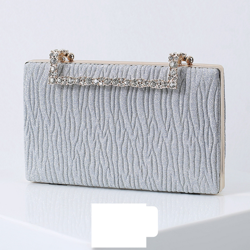 Plissee abendessen tasche mit diamanten besetzt braut tasche bankett damen kette kupplung tasche ein stück drop verschiffen_voghion.com