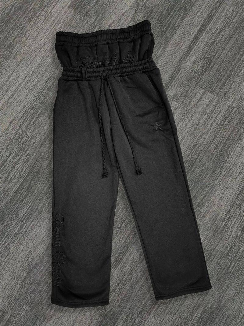 Herrenbekleidung Casual Simple Paar Mode Kreative Doppel Taille Falten Jogginghose_voghion.com