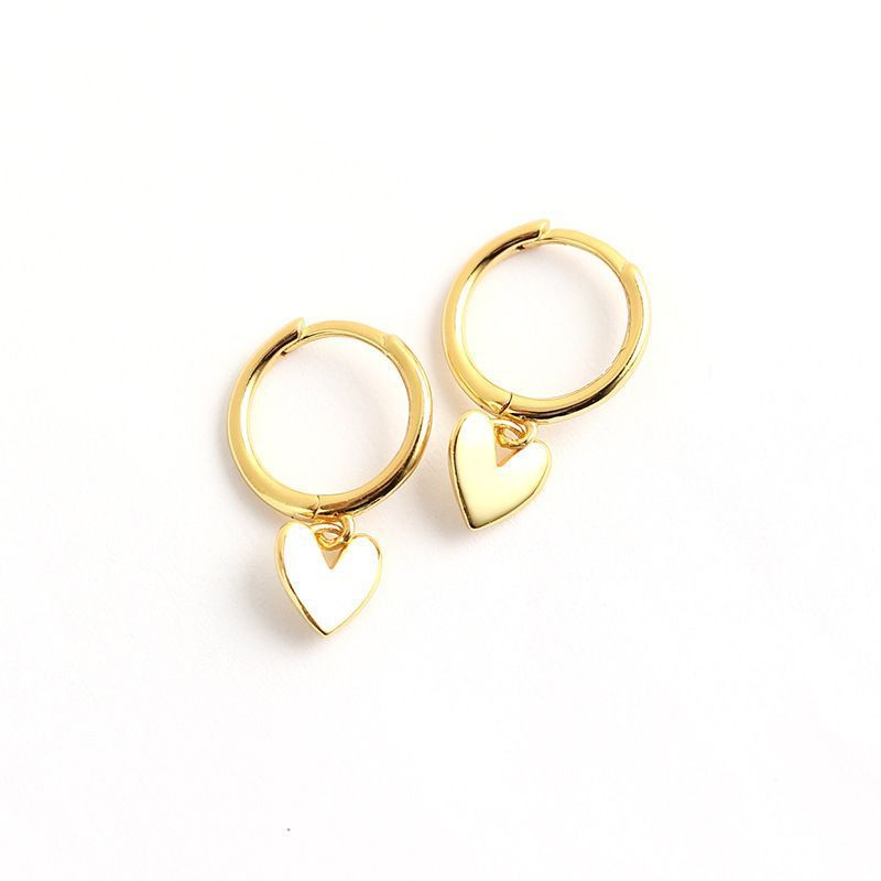 Gold VENUS Silber Farbe Herz Ohrringe für Frauen Termin Zubehör Geschenk Süße Mode Einfachheit Juwel_voghion.com