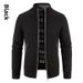 2022 Autumn Winter Fleece Sweater Cardigan Plus Size Men's Stand Collar Warm Knitted Jacket_voghion.com