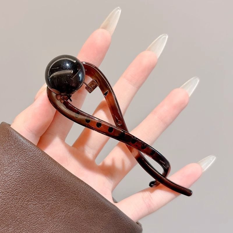 Clip de agarre de una línea unisex para mujeres con una sensación de alta gama, cabello perlado en la parte posterior de la cabeza, diadema con clip de cabello retorcido, clip de cabello con clip de tiburón_voghion.com