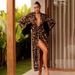 2025 New European And American Leopard Print Feather Patchwork Robe Loose Comfortable Loungewear_voghion.com