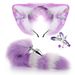 Yanse Sexy Peloso Orecchie di Gatto Colorate Coda di Volpe Lunga in Acciaio Inox Plug in Metallo Set Erotico Cosplay Lesbico Sesso Anale Plug per Donna_voghion.com