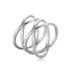 Titanium Cross Grid Line Women's Personality Simple Smooth Surface Stainless Steel Scarf Buckle Ring_voghion.com