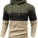 Herren-Jacquard-Kapuzenpullover | Color-Block-Pullover mit Fleecefutter | Streetwear-Essential für den Herbst (Weinrot, Armeegrün, Marineblau)_voghion.com