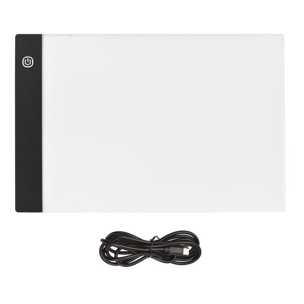 Prancheta de desenho com 4 LEDs ajustáveis com 3 níveis de brilho, prancheta USB para artistas, animação, esboços, arquitetura_voghion.com
