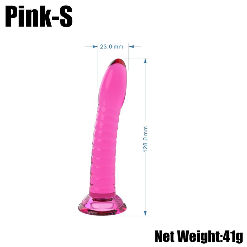 Producten voor volwassen vrouwen draad gesimuleerde transparante jelly kristal valse jj zuignap peni vestibulaire anale plug SM_voghion.com