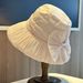 2025 New Spring And Summer Fisherman's Hat Children's Sunshade Sunscreen Breathable Basin Hat Outdoor Pleated Bow Big Brim_voghion.com