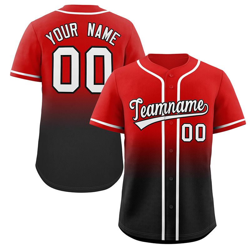 Men's Clothing baseball uniform game uniform gradient breathable embroidery trendy street dance cardigan short-sleeved baseball uniform_voghion.com