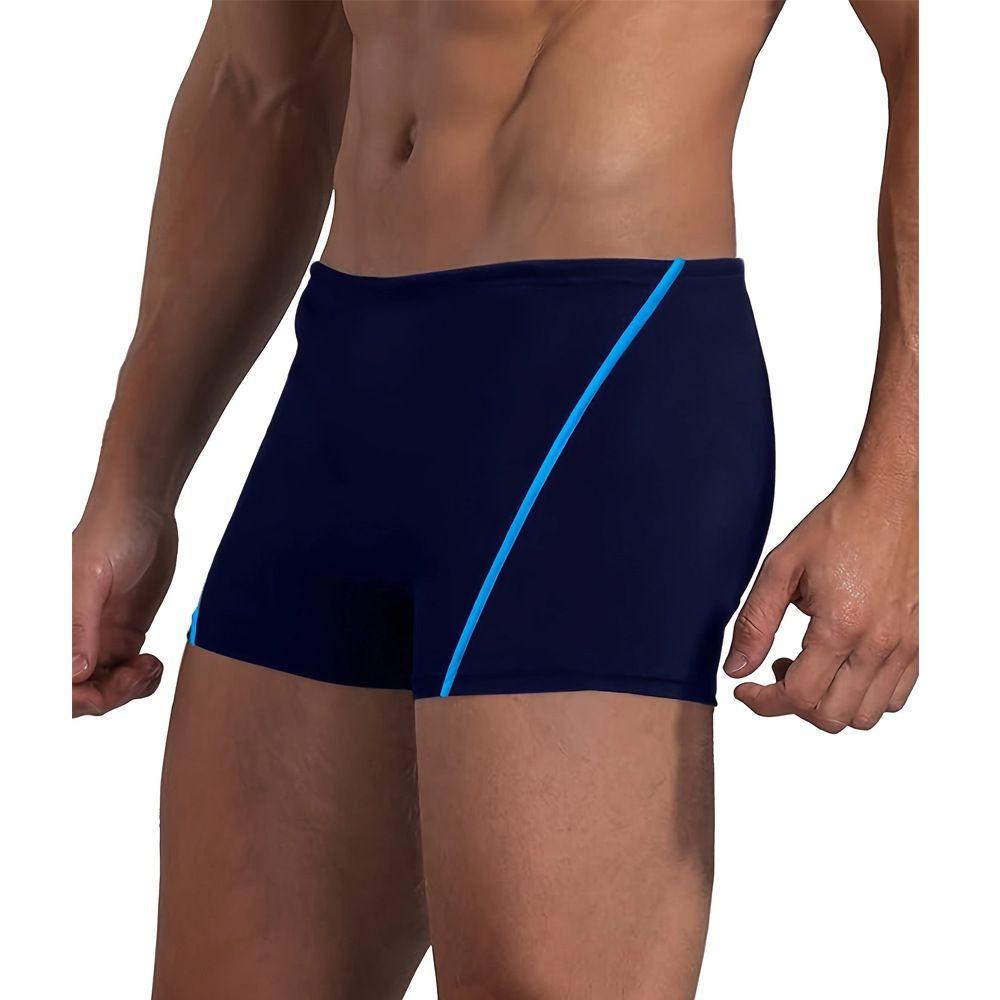 Solid Color Bar Style Boxer Men's Swimming Beach Pants Slim Anti Exposure Spot_voghion.com