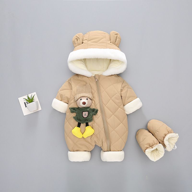 Bebek sonbahar ve tulum kalın polar sıcaklık, dış mekan menteşe yenidoğanlar, bebekler, kış için crawg giysileri_voghion.com