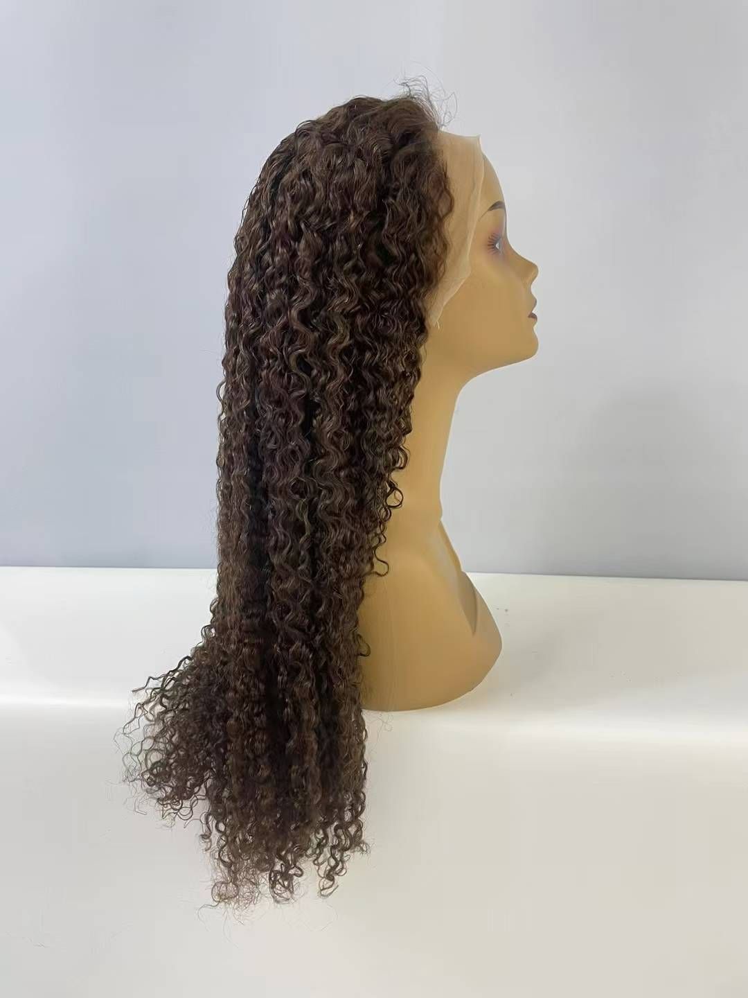 250% Density Bruine Kleur Water Wave Lace Frontale Pruik Voor Vrouwen 13x4 Hd Lace Wig Lijmloze Indiase Maagdelijke Haar Sluiting Pruik_voghion.com