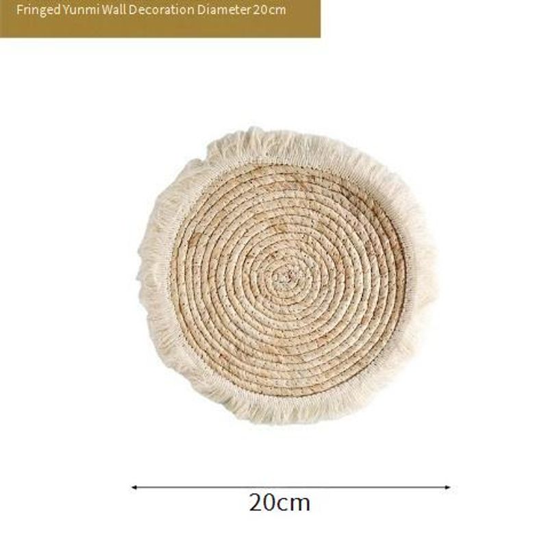 Nordic Boho Wall Hanging - Handwoven Rattan & Seagrass Wabi-Sabi Decor For Living Room & Airbnb_voghion.com