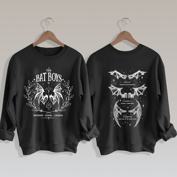 Felpa con stampa ali, casual, a maniche lunghe, girocollo, autunno inverno, da donna, nera_voghion.com