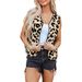 Shiying Fashion Simple Versatile Coat Women's Autumn and Winter New Collection Leopard Print Front Button Plush Vest_voghion.com