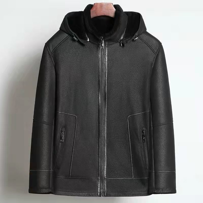 Men’s Genuine Leather & Fur Coat – Premium Sheepskin Shearling Jacket For Winter, Motorcycle & Casual Wear_voghion.com