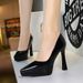 Women's Elegant Pointed Toe High Heel Pumps With Chunky Heel & Platform - Perfect For Parties & Evening Events Shoes_voghion.com