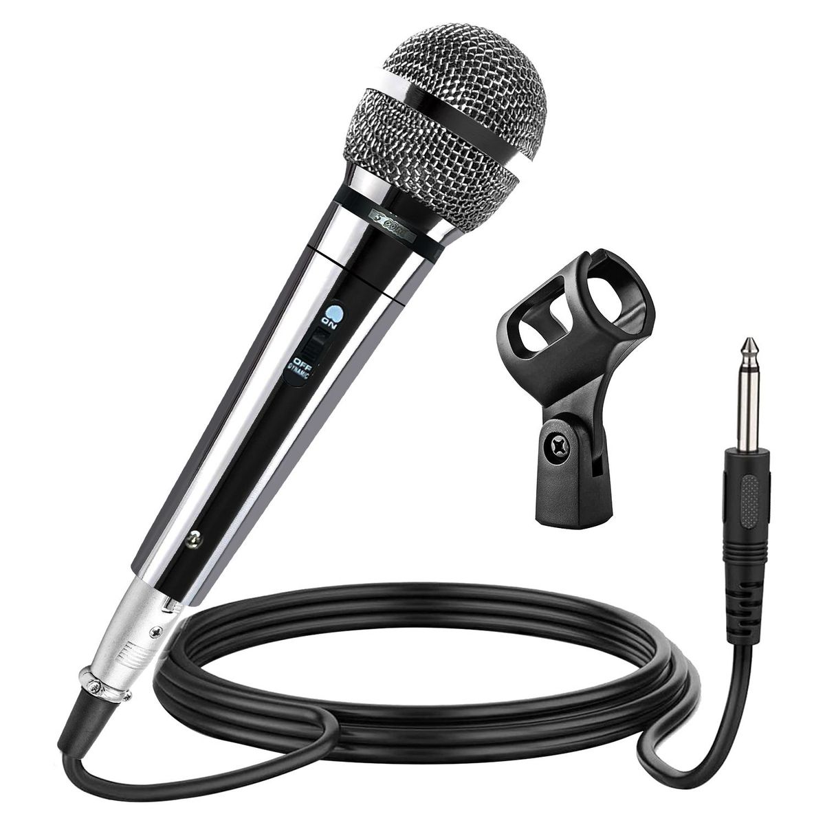 5 CORE Microphone Dynamic Vocal Handheld Mic Cardioid Unidirectional Microfono W On Off Switch + XLR Audio Cable For Singing Karaoke Public Speaking & Parties - PM 111 CH_voghion.com