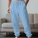 Herren-Loungehose aus Leinen – Atmungsaktive, entspannte Passform mit verstellbaren Bündchen für Zuhause, Reisen und Yoga (S-XXL)_voghion.com