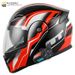 Dual Visor Modular Motorcycle Helmet With Bluetooth K25 & Long Battery Life - ABS Shell, 3C Certified, Full Face Coverage_voghion.com
