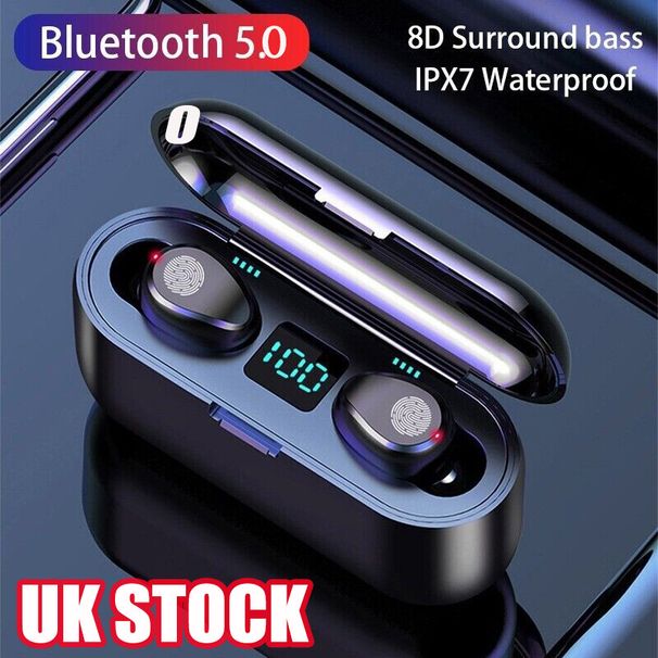 Écouteurs Bluetooth 5.0 sans fil TWS, écouteurs intra-auriculaires stéréo SweatproBO_voghion.com