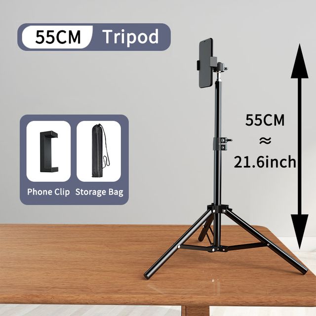 Mobiliojo telefono tiesioginio fotografavimo trikojis, lauko artefaktas, daugiafunkcis asmenukių kameros trikampis, ant grindų stovintis atraminis stovas_voghion.com