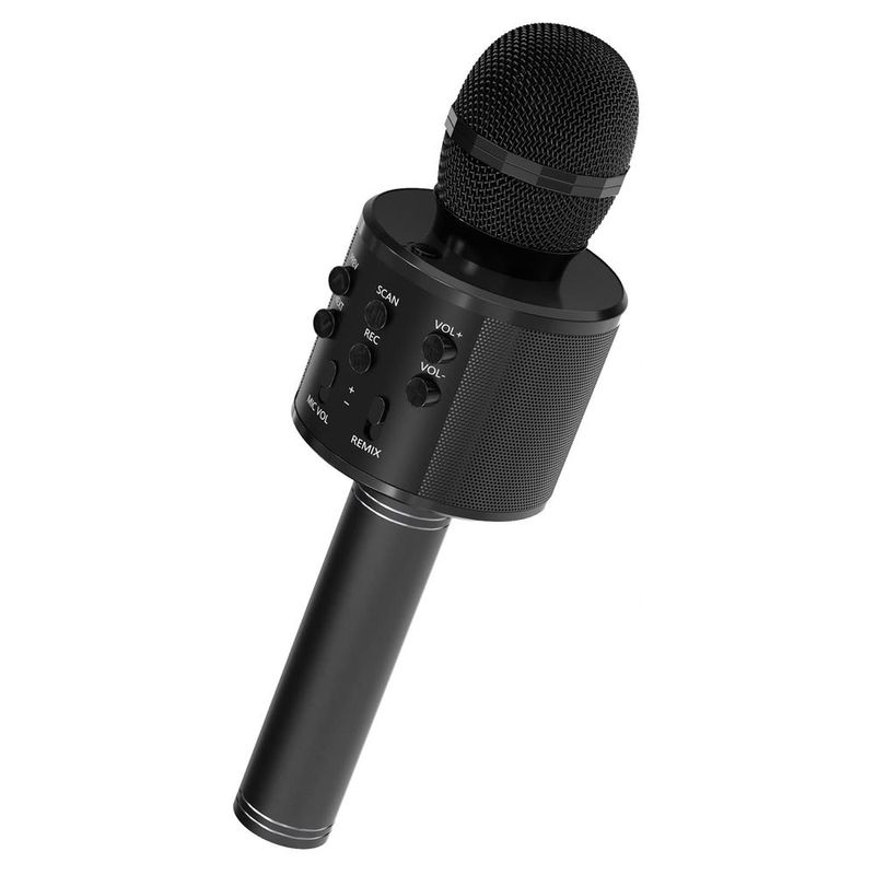 5CORE Bluetooth Wireless Karaoke Microphone All-in-One Portable Handheld Mic With Speaker Recorder Microfono Inalambrico WM SPK BLK_voghion.com