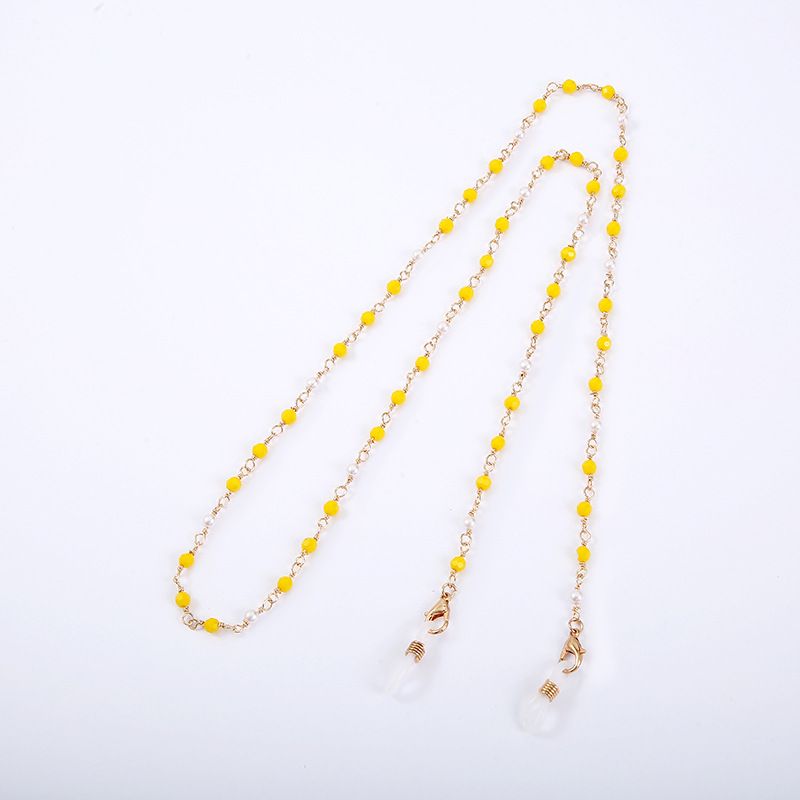 Corda per appendere occhiali in metallo, antiscivolo, anti-caduta, regolabile, alla moda, con catena per maschera alla moda_voghion.com