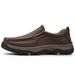 Leather Shoes Large Size Slip-On Lightweight Casual Loafers Men's Style_voghion.com